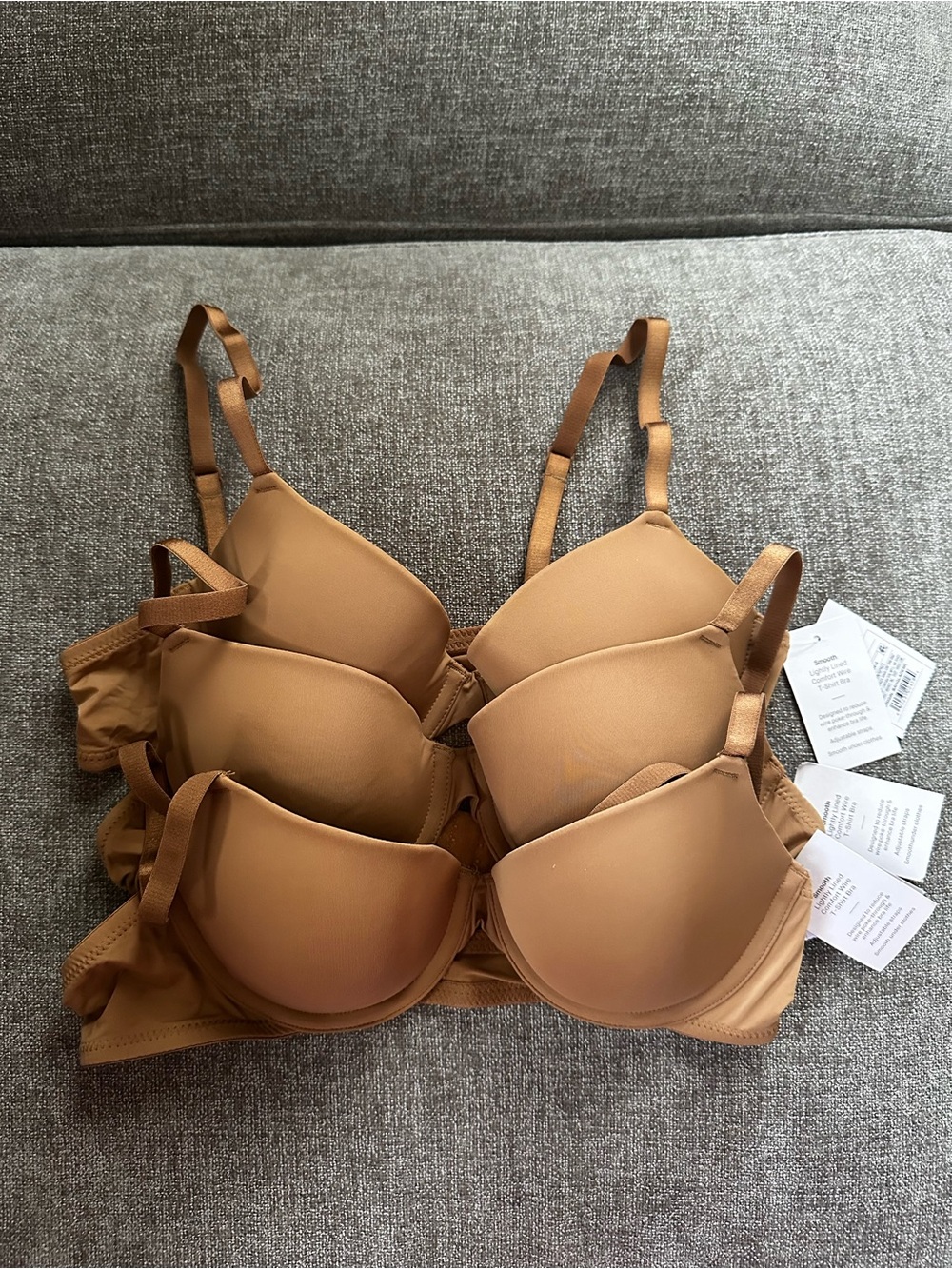 3 Auden Smooth T-Shirt Bra - Caramel